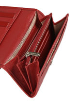 Wallet Leather Hexagona Red confort 467627-vue-porte