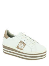 Sneakers boost soft white/gold en cuir-NO NAME-vue-porte