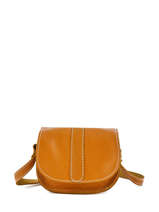 Crossbody Bag Vintage Leather Paul marius Yellow vintage MIGNON