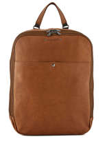 2-compartment  Laptop Bag Foures Brown baroudeur 9448