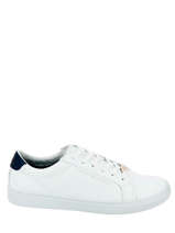 Essential sneakers in leather-TOMMY HILFIGER-vue-porte