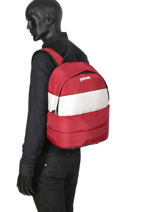 Backpack 1 Compartment Schott Red downbag 62714-vue-porte
