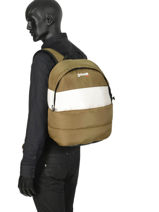 Backpack 1 Compartment Schott Yellow downbag 62715-vue-porte