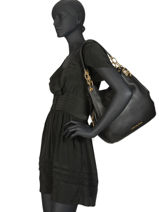 Lillie Large Leather Shoulder Bag Michael kors Black lilie T9G0LE3L-vue-porte