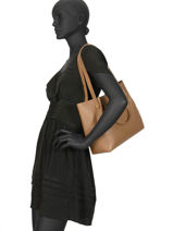 Sac Shopping Foulonne Double Cuir Lancaster Marron foulonne double louisa 20-vue-porte