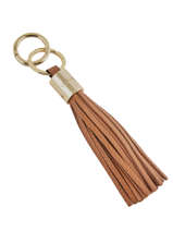 Keychain Premier Flirt Leather Lancel Brown charms A10159