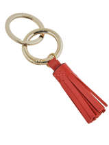 Key Holder Charms Leather Lancel Red charms A09710