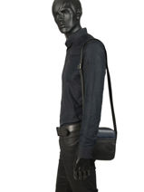 Sac Bandouli�re S Bicolore Hexagona Noir duo 0686297-vue-porte