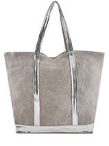 Zipped Linen Tote Bag Le Cabas Sequins Vanessa bruno Gray cabas lin 31V40409