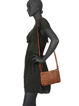 Sac Bandouli�re Heritage Cuir Biba Marron heritage KA9-vue-porte