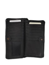 Wallet Leather Biba Black heritage BT10-vue-porte