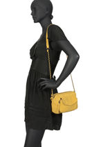 Leather Crossbody Bag Naina Pieces Pink naina 17100639-vue-porte