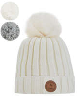 Hat With Removable Pompom Cabaia White hats SG696105