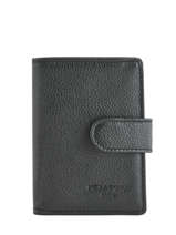 Card Holder Leather Hexagona Black confort 467254