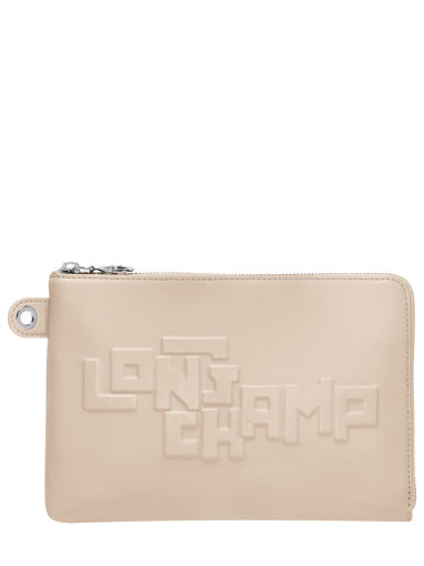 Longchamp Le pliage cuir estampe Pochettes Beige