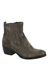 Suede leather ankle boots-MJUS