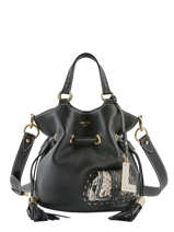 Small Leather Bucket Bag Premier Flirt Python Lancel Black premier flirt A10528