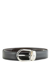 Leather Belt With Stainless Steel Buckle Montblanc belts 38157
