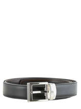 Leather Belt With Stainless Steel Buckle Montblanc belts 107664