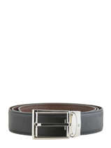 Leather Belt With Stainless Steel Buckle Montblanc Black belts 118436