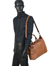 Leather Business Bag Manhattan Etrier Brown manhattan EMAN03-vue-porte
