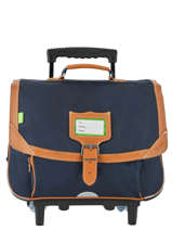 Wheeled Schoolbag 2 Compartments Tann's Blue les unis 20-42111