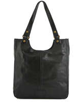 Leather Tote Bag Cow Basilic pepper Black cow BCOW20