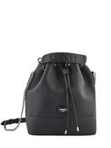 Medium Leather Bucket Bag Ninon Lancel Black ninon A10650