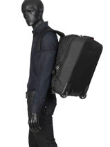 Backpack On Wheels Parvis 2 Compartments Delsey Black parvis + 3944650-vue-porte