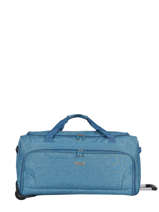 Large Travel Bag On Wheels Snow Travel Blue snow 12208-75