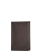 Leather Card Holder Oil Etrier Brown oil G