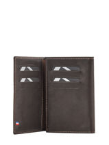 Leather Card Holder Oil Etrier Brown oil G-vue-porte