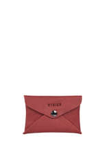 Card Holder Leather Etrier Red z.emballages TEL22074