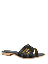 Slippers Damia In Leather Les tropeziennes Black women DAMIA