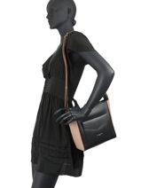 Shoulder Bag Constance Leather Lancaster Black constance 11-vue-porte