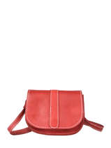 Crossbody Bag Vintage Leather Paul marius Red vintage MIGNON