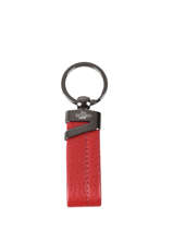 Keychain Leather Yves renard Red foulonne 2328