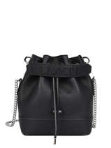 Small Leather Bucket Bag Ninon Lancel Black ninon A10922