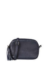 Shoulder Bag  Leather Milano Blue caviar CA20064N