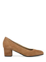 Suede leather pumps in leather-TAMARIS