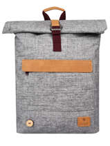 Roll-top Backpack Tricolor With 15" Laptop Sleeve Faguo Gray tricolor 20LU0901