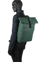 1 Compartment Backpack With 15" Laptop Sleeve Ucon acrobatics Green backpack JASPER-vue-porte