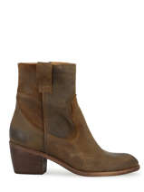 Heel boots cleide in leather-E-COW