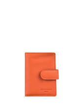 Card Holder Leather Hexagona Orange confort 467254