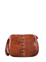 Sac Bandouli�re Heritage Cuir Biba Marron heritage HAK2L