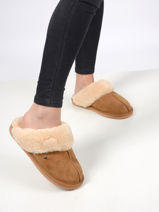 Chaussons Isotoner Beige women 97282-vue-porte