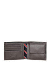 Wallet Leather Tommy hilfiger Brown eton AM00651-vue-porte