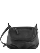 Sac Bandouli�re Jen Cuir Nat et nin Noir vintage JEN