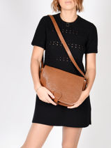 Leather Le Vagabond Crossbody Bag Paul marius Brown vintage VAGABOND-vue-porte