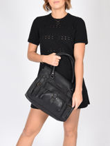 Sac Lerive Gauche M  Cuir Paul marius Noir vintage M-vue-porte